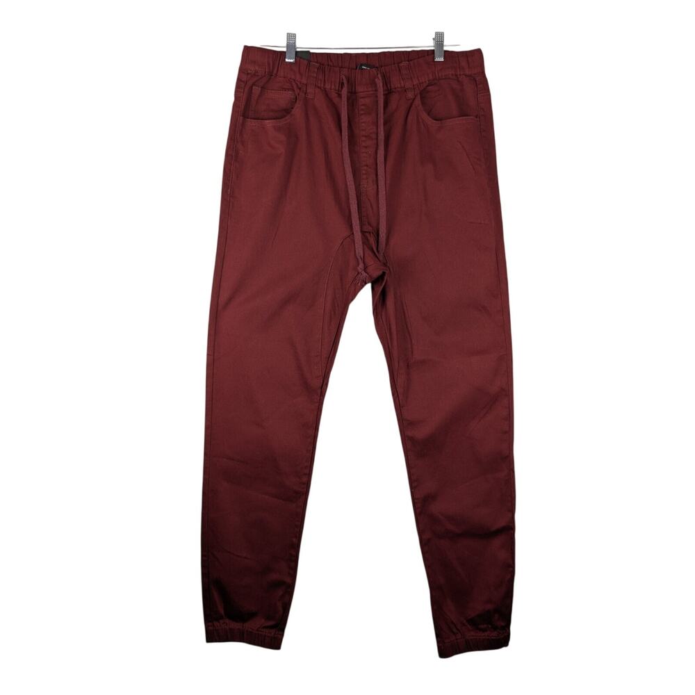 Victorious Drop Crotch Jogger Pants Mens‎ XL Burgundy JG804 Maroon Streetwear